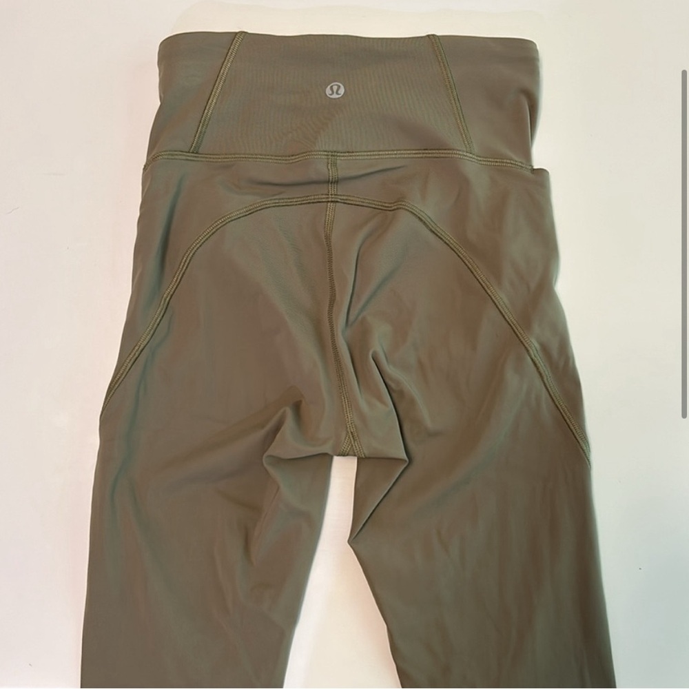 LULULEMON Fine Force High Rise Leggings Bronze Green